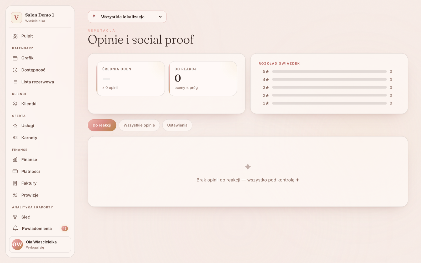 Reputacja Vibraé — prośby o opinię i oceny po wizycie