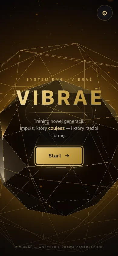 Ekran startowy aplikacji Vibraé Home na telefonie